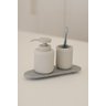 Porta Sabonete Líquido Canelado em Cimento Gray - 150ml - 4