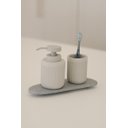 Ver imagem 4 de Porta Sabonete Líquido Canelado em Cimento Gray - 150ml