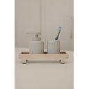 Ver imagem 3 de Porta Sabonete Líquido Canelado em Cimento Gray - 150ml