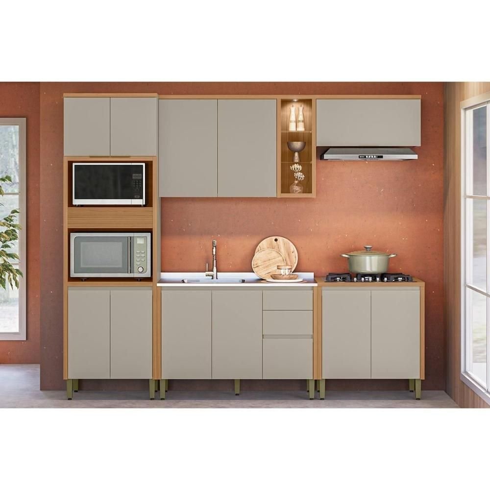 Kit de Cozinha Completa 5 Peças Allure (2aéreos+2balcões+1torrequente ...