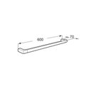 Ver imagem 2 de Kit com 3 Toalheiro de Barra 600mm Titanium Moderno e Elegante