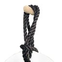 Ver imagem 3 de Espelho Decorativo Hole Alça Sisal Preta 50 cm Redondo