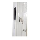 Ver imagem 2 de Porta Pivotante de Alumínio Branco com Puxador Linha Roma:Esquerda/ 210 x 100