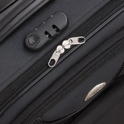 Kit Malas Viagem Rigidas 3 Peça Preta Expansivel 4 Rodas 360 - 3