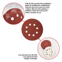 Ver imagem 4 de Kit 50 Discos de Lixa Velcro 125mm 4.1/2” Grão 400