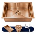 Ver imagem 4 de Cuba Cozinha Gourmet Completa 50x40 Nano Aço Inox 304 Escovado Rose Brinovar