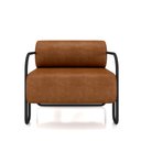 Ver imagem 7 de Kit 2 Poltronas Decorativas Sala de Estar Polatsk Base Industrial de Ferro Pu Caramelo G33 - Gran Be