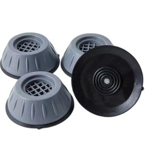 Pé Máquina Lavar Nivelador Lava e Seca Kit 4 Peças Suporte