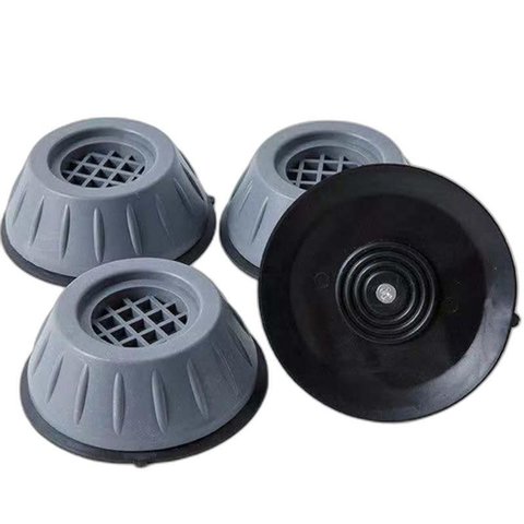 Pé Máquina Lavar Nivelador Lava e Seca Kit 4 Peças Suporte