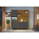 Ver imagem 6 de Kit de Cozinha Compacta Loft Imperatriz 3nichos Microondas C/6portas e 2gavetas Ripado 183x212cm