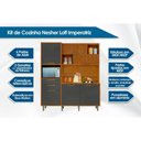 Ver imagem 2 de Kit de Cozinha Compacta Loft Imperatriz 3nichos Microondas C/6portas e 2gavetas Ripado 183x212cm