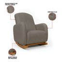 Ver imagem 4 de Poltrona Amamentação Balanço Madeira Jhessy Suede D03 - D'rossi