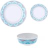Prato Raso 27 Cm Prato De Sobremesa 25 Cm E Tigela Mandala 600Ml Melamina Kit Com 6 Unids Cada - 1