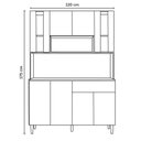 Ver imagem 3 de Kit Cozinha 8 Portas 1 Gaveta Livia Branco/rovere/amêndoa - Fdecor