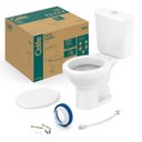 Ver imagem 6 de Kit 2 Vaso Sanitário com Caixa Acoplada e Assento Soft Close Azaléa Celite