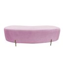 Ver imagem 4 de Puff Decorativo Orgânico Alana Couro Rosa Bebê