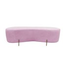 Ver imagem 3 de Puff Decorativo Orgânico Alana Couro Rosa Bebê