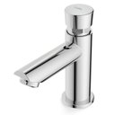 Ver imagem 4 de Kit com 3 Torneira para Banheiro de Mesa Bica Baixa Fechamento Automático Ecopress Celite Prata/Cromado