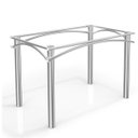 Ver imagem 1 de Base de Metal para Mesa de Jantar 110cm Elba Prata
