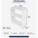 Ver imagem 2 de Armário Nicho Suspenso Multiuso em Mdf Branco 30x50x25cm (cxaxp)