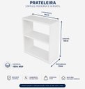 Ver imagem 2 de Armário Nicho Suspenso Multiuso em Mdf Branco 30x50x25cm (cxaxp)