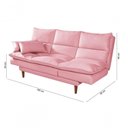 Ver imagem 6 de Sofá Cama Vancouver 3 Lugares Império Reclinável Casal Pés Madeira Suede Rosa 200
