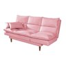 Sofá Cama Vancouver 3 Lugares Império Reclinável Casal Pés Madeira Suede Rosa 200 - 7
