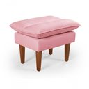 Ver mais imagens de Sofá Cama Vancouver 3 Lugares Império Reclinável Casal Pés Madeira Suede Rosa 200