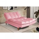 Ver imagem 4 de Sofá Cama Vancouver 3 Lugares Império Reclinável Casal Pés Madeira Suede Rosa 200