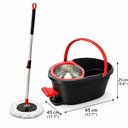 Ver imagem 2 de Mop Giratório Duplo 13l Cesto Inox Pedal com Cabo Regulável