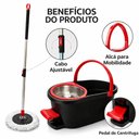 Ver imagem 3 de Mop Giratório Duplo 13l Cesto Inox Pedal com Cabo Regulável