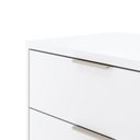 Ver imagem 4 de Cômoda 6 Gavetas Yves 135 Cm - Branco Fosco C/ Champanhe