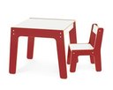 Ver imagem 2 de Conjunto Mesa e Cadeira Infantil Vermelha - Junges