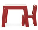 Ver imagem 3 de Conjunto Mesa e Cadeira Infantil Vermelha - Junges