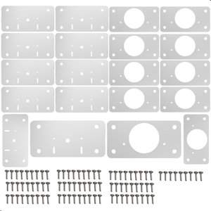 Kit 10 Placas para Reparo de Porta Dobradiça Armário Mdf Rtg