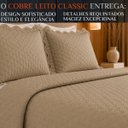 Ver imagem 2 de Cobre Leito King Bordado Classic 300 Fios Super Macio:Caqui