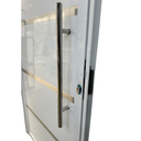 Ver imagem 3 de Porta de Aluminio Lambril Branco com Puxador e Friso Linha 25 - 210x80 Direita