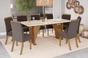 Ver imagem 4 de Mesa de Jantar Adriana 200 C/ Vidro Nature/off White - Henn