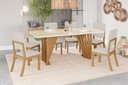 Ver imagem 3 de Mesa de Jantar Adriana 200 C/ Vidro Nature/off White - Henn
