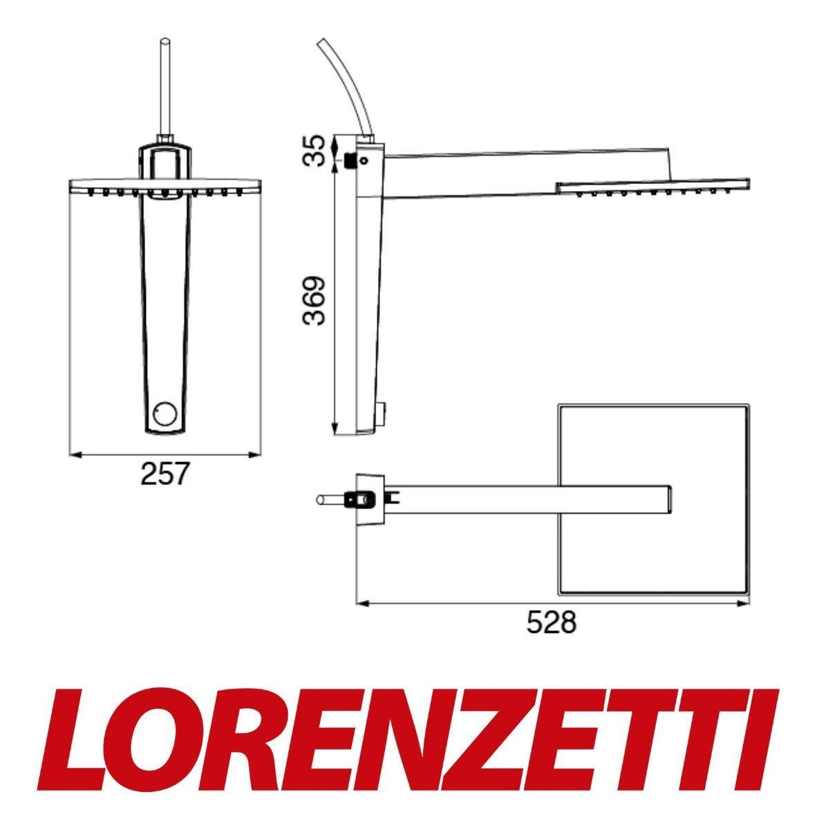 Chuveiro Ducha Lorenzetti Acqua Century Preto 7500w 220v - 6