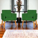 Ver imagem 5 de Kit 12 Poltronas Decorativa para Sala Nina Suede Cores Pé Palito 30cm Castanho - Suede
