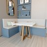 Mesa de Jantar Quadrada Manu Base Madeira Maciça 90cm - Branca - 1