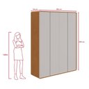 Ver imagem 3 de Guarda Roupa Solteiro 100% Mdf 4 Portas Easy Like Amêndoa Clean/off White