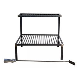 Grelha em Aço Carbono para Alvenaria Rústica Barra Chata 45cm Atiçador de Fogo - 2