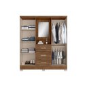 Ver imagem 3 de Guarda Roupa Solteiro 4 Portas e 3 Gavetas C/ Espelho Roma 1181 C/ Pés Freijo - Carraro