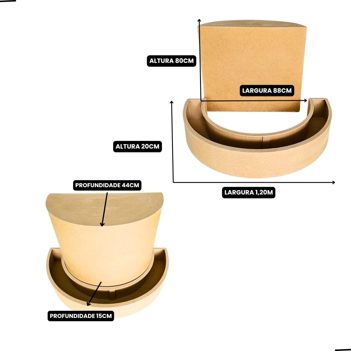 Mesa Floreira Mdf Cru - 7