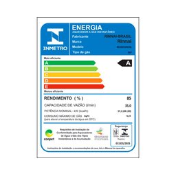 Aquecedor de Água a Gás Rinnai 35 Litros E35 Fec para Glp (digital para Sistemas) - 7