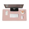 Mouse Pad 70x30 Tapete de Mesa Couro Ecologico Rosa Claro - 2