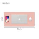 Ver imagem 4 de Mouse Pad 70x30 Tapete de Mesa Couro Ecologico Rosa Claro
