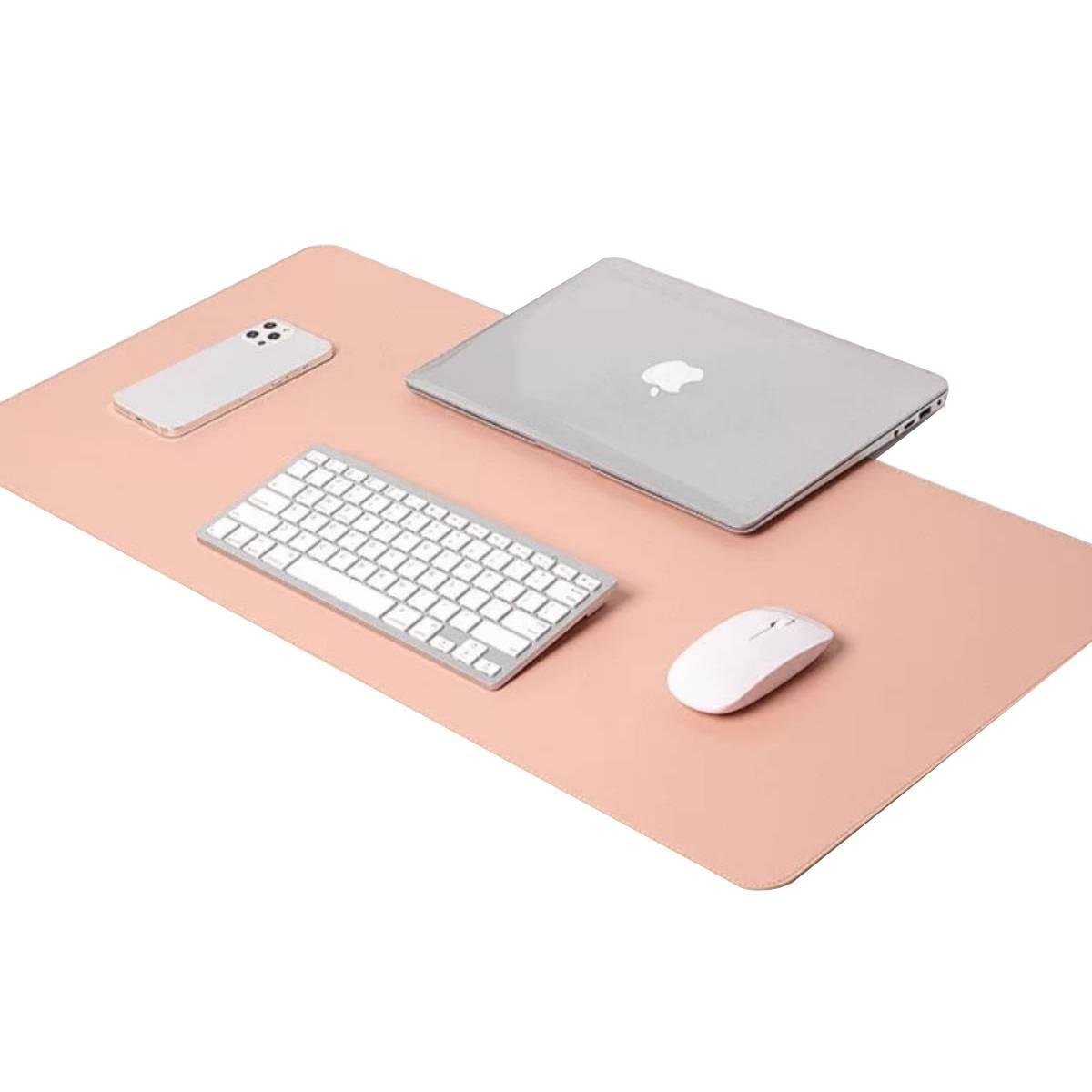 Mouse Pad 70x30 Tapete de Mesa Couro Ecologico Rosa Claro - 6